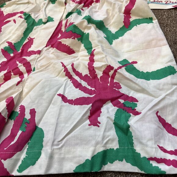 New Vintage 80s 90s SEA DRIFT Cotton Blue Tropical Swim Trunks Shorts L NOS VTG - Picture 3 of 12